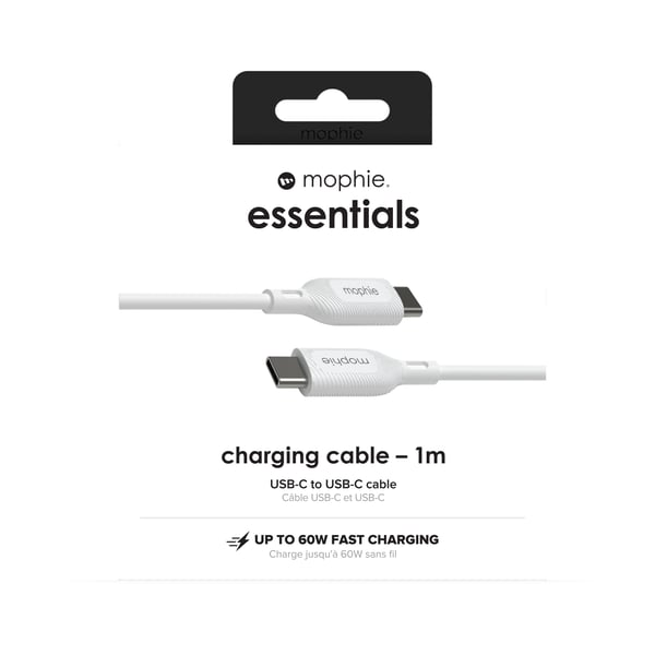 mophie essentials charging cables | 1M USB-kablar USB 2.0 USB C Vit
