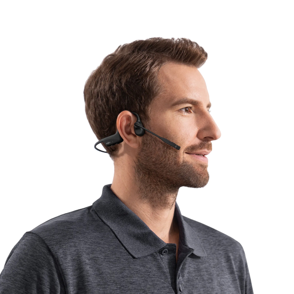SHOKZ C110-AI-BK-EN kuulokkeet ja kuulokemikrofoni Langaton Ear-hook Toimisto/puhelukeskus Bluetooth Musta
