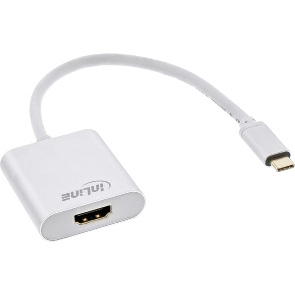 InLine 64101S videokabeladapter 0,2 m USB Type-C HDMI Silver