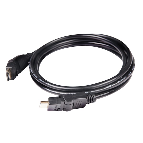 Club 3D CAC-1360 - HDMI-kabel med Ethernet - HDMI han roterende til HDMI han roterende