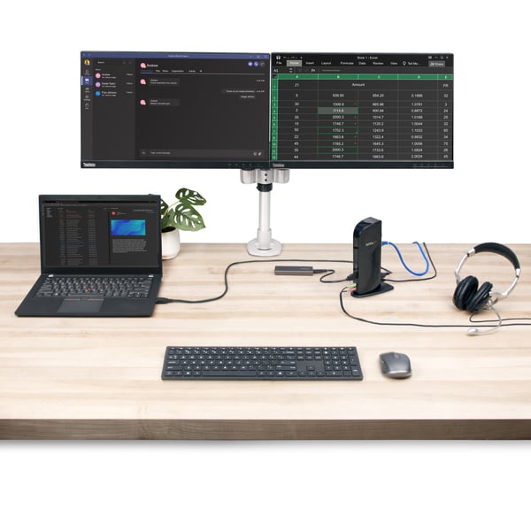 StarTech.com USB3SDOCKHD kannettavien tietokoneiden telakka ja porttitoistin Langallinen USB 3.2 Gen 1 (3.1 Gen 1) Type-B Musta
