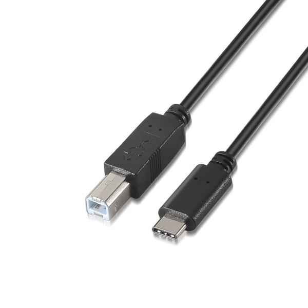 AISENS A107-0053 USB-kabel USB 2.0 1 m USB C USB B Sort