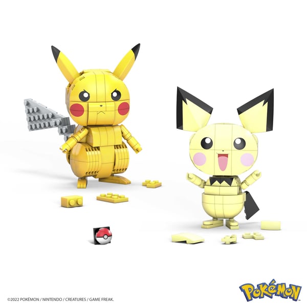 MEGA Pokémon Construx Build and Show Pikachu-udviklingstrio