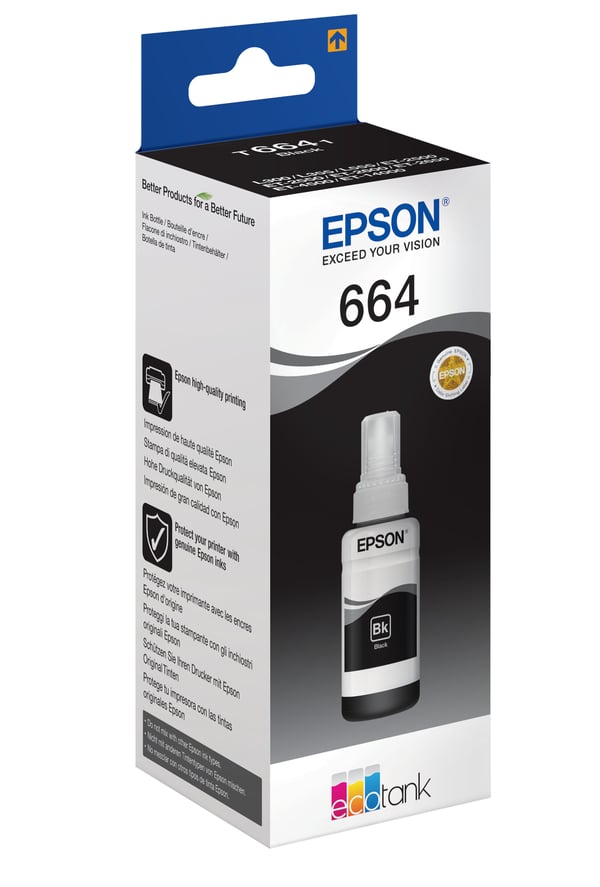 Epson 664 EcoTank svart, bläckflaska