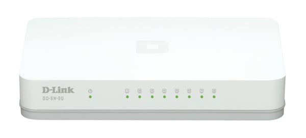 D-Link GO-SW-8G/E verkkokytkin Hallitsematon Gigabit Ethernet (10/100/1000) Valkoinen