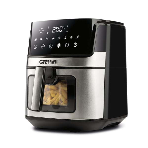 G3 Ferrari Friggisano Visual Single 6,5 l Fristående 1700 W Varmluftsfritös Svart, Silver