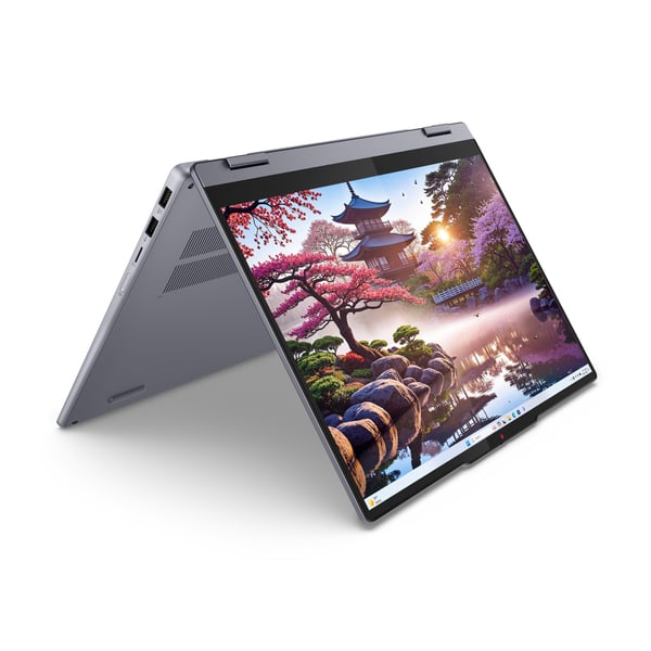 Lenovo IdeaPad 5 2-in-1 14AKP10 Copilot+ PC AMD Ryzen AI 7 350 Hybrid (2-i-1) 35,6 cm (14") Berøringsskærm WUXGA 16 GB LPDDR5x-SDRAM 512 GB SSD Wi-Fi 7 (802.11be) Windows 11 Home Tysk Grå