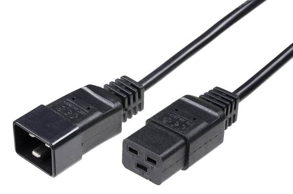 Microconnect PE141520 el-ledning Sort 2 m C19 forbinder C20 forbinder