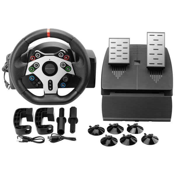 Mars Gaming MWHRSXTWO spil-controller Sort USB Rat + Pedaler Analog Playstation 3, PlayStation 4, PC, Xbox Series X, Xbox Series S, Xbox One, Nintendo Switch, Nintendo Switch 2, Nintendo Switch OLED