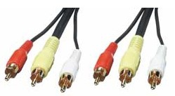Lindy 35546 komposiittivideokaapeli 20 m 3 x RCA Musta