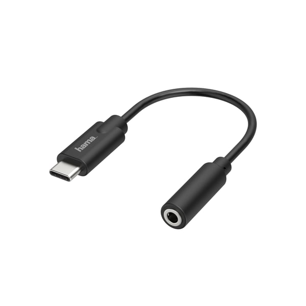Hama 00200318 mobiltelefonkablar Svart USB C 3,5mm