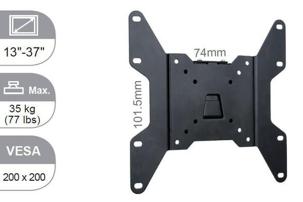 Vivolink VLMW1337 tv-fäste 94 cm (37") Svart