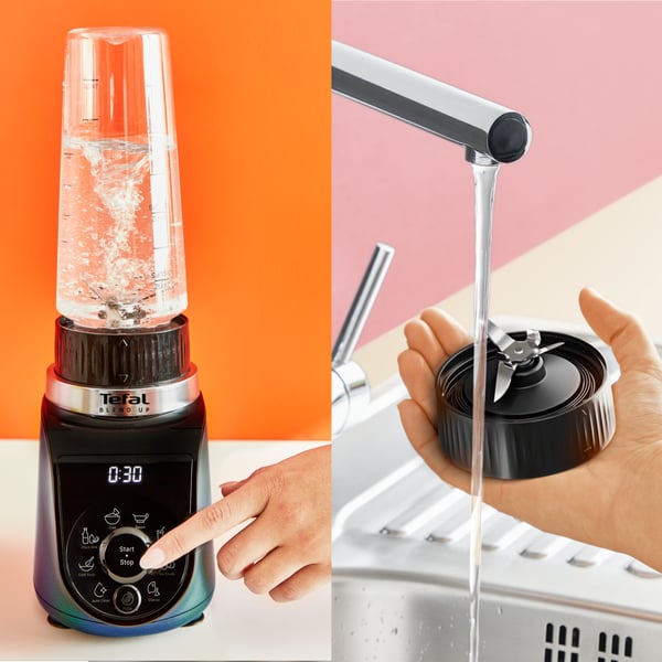 Tefal Blend Up BL19H4F0 blender 0,85 L Bordplade blender 1000 W Blå, Transparent