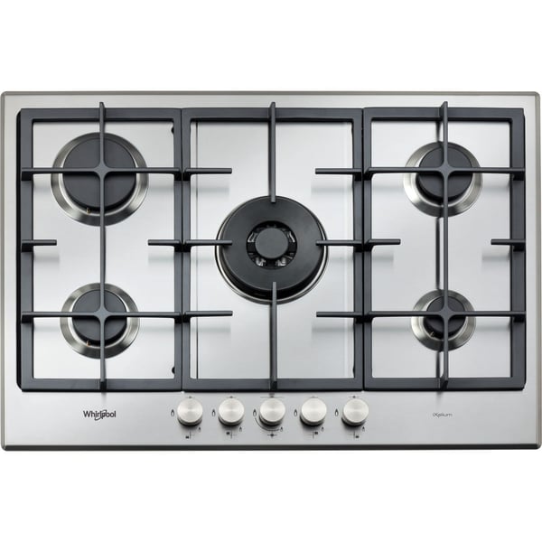 Whirlpool GMR 7522/IXL Rustfrit stål Indbygget 73 cm Gaskomfur 5 zone(s)
