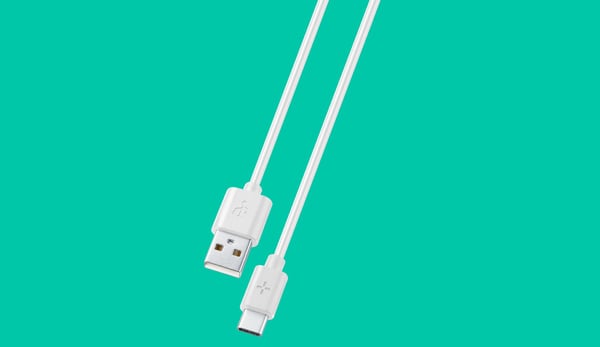 PLOOS 8018080369780 USB-kablar 1 m USB A USB C Vit