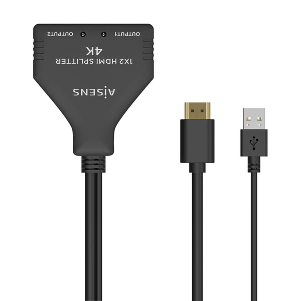 AISENS A123-0654 video-splitter HDMI 2x HDMI