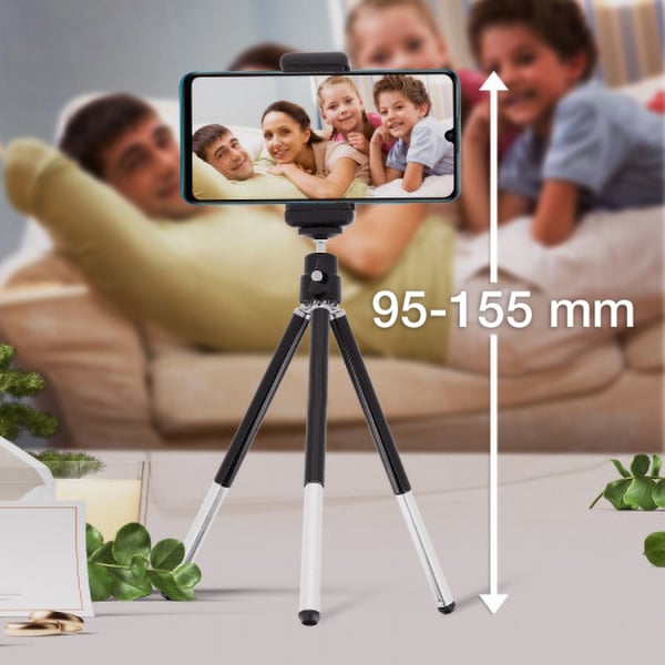 Techly I-TRIPOD-UN kolmijalka Matkapuhelin 3 jalkoja Musta