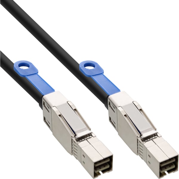 InLine 27638B Serial Attached SCSI (SAS)-kabel 1 m Sort