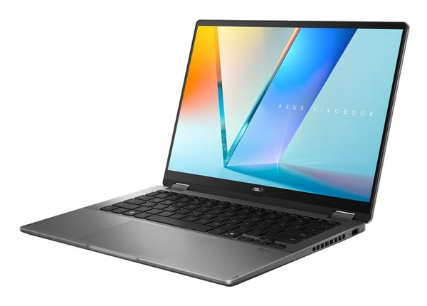 ASUS Vivobook 14 Flip TP3407SA-SG180W Copilot+ PC Intel Core Ultra 7 258V Hybrid (2-i-1) 35,6 cm (14") Berøringsskærm WUXGA 32 GB LPDDR5x-SDRAM 1 TB SSD Wi-Fi 7 (802.11be) Windows 11 Home Spansk Grå