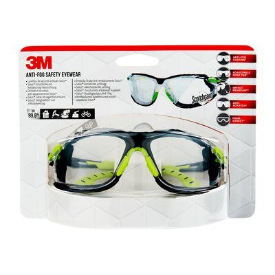 3M S1CGC1 skyddsglasögon Plast Svart, Grön