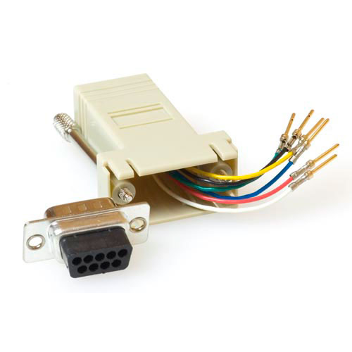 ACT Modular Adapter D-sub/RJ-12 09-Sub-D RJ-45 Grå