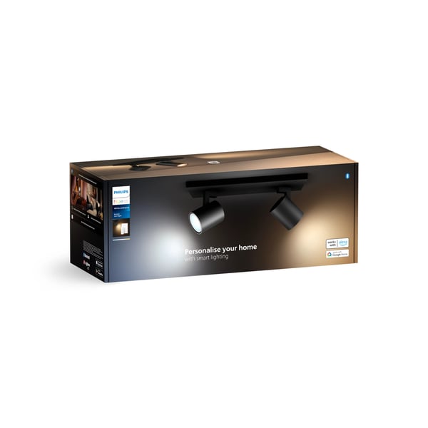 Philips Hue White ambiance Runner kohdevalaisin kahdella spotilla