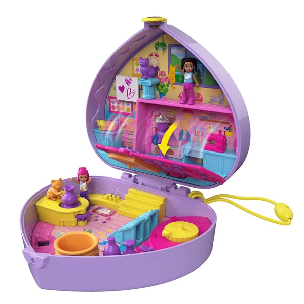 Polly Pocket STARRING SHANI-konstnärsstudio i lekväska