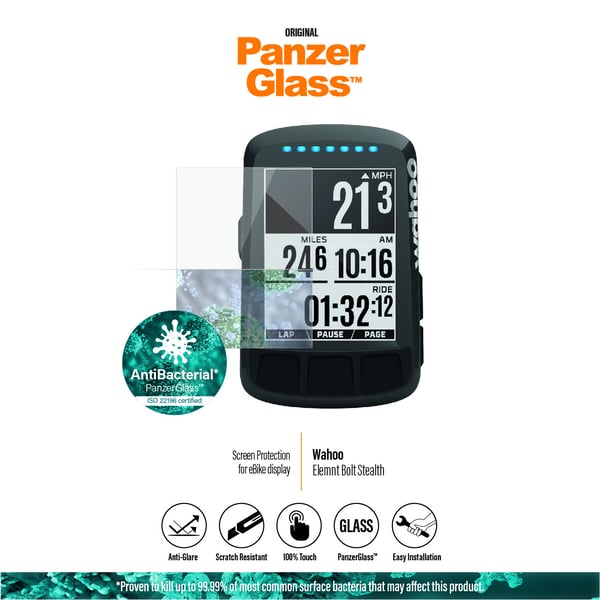 PanzerGlass ® Wahoo Element Bolt Stealth - Anti-glare | Skærmbeskyttelse