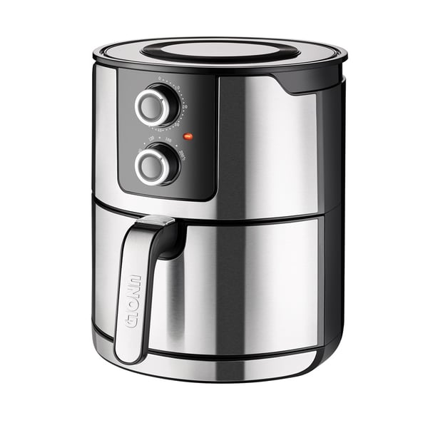 Unold 58655 frituregryde Dobbelt 5 L 1400 W Varmluftsteger Sort, Rustfrit stål
