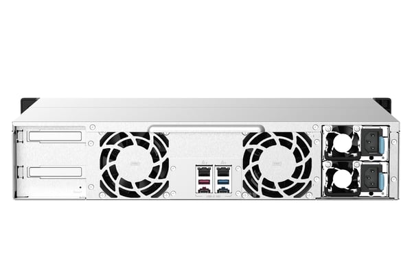 QNAP TS-1273AU-RP-8G NAS- & lagringsservrar Rack (2U) Ryzen Embedded V1500B 8 GB DDR4 0 TB QNAP QTS Aluminium, Svart