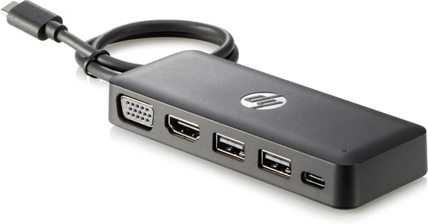 HP USB-C Travel HUB USB 3.2 Gen 1 (3.1 Gen 1) Type-C Svart