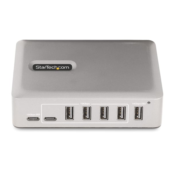 StarTech.com 7-Port USB-C Hubb, 5x USB-A + 2x USB-C, Självförsörjande med 65W Strömförsörjning, USB 3.1 10Gbps