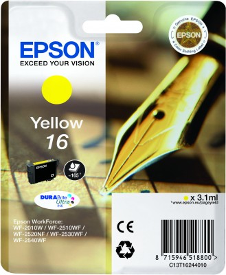 Epson Pen and crossword Enkeltpakke, gul 16 DURABrite Ultra Ink