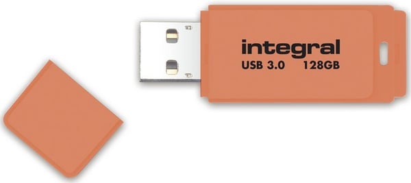 Integral INFD128GBNEONOR3.0 USB-nøgle 128 GB USB Type-A 3.2 Gen 1 (3.1 Gen 1) Orange