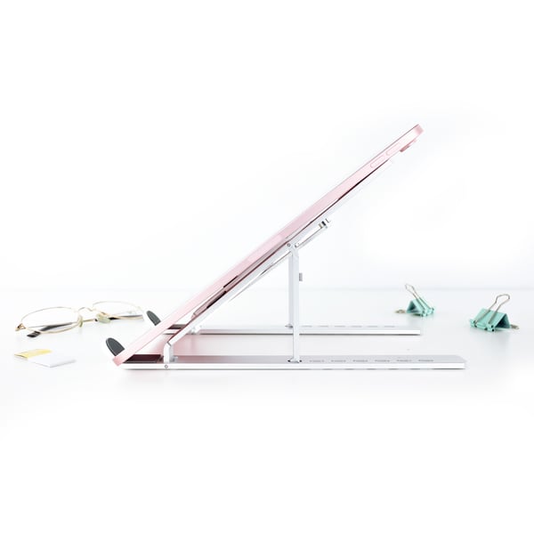 TooQ TQLRS0033-AL Ställ för bärbara datorer Ställ förl bärbar dator och surfplatta Silver 38,1 cm (15")