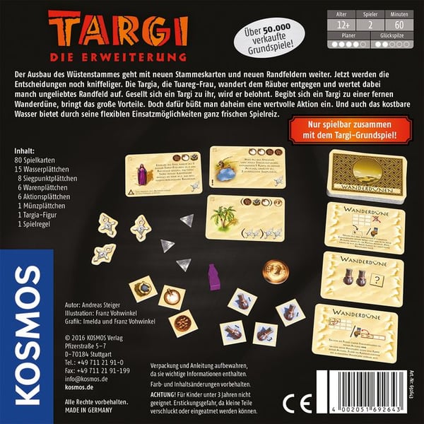 Kosmos 692643 brætspil Targi 60 min. Udvidelsespakker til brætspil