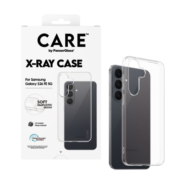 PanzerGlass CARE™ by ® X-Ray Case Case Samsung Galaxy S26 FE 5G mobiltelefonfodral Mobilskal Transparent