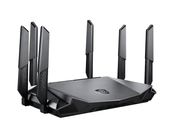 MSI RadiX AX6600 WiFi 6 Tri-Band trådlös router Gigabit Ethernet Tri-band (2,4 GHz / 5 GHz / 5 GHz) Svart
