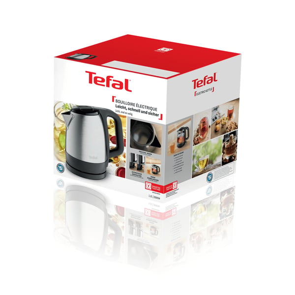 Tefal Express KI1E0DE0 elkedel 1,2 L 2200 W Rustfrit stål