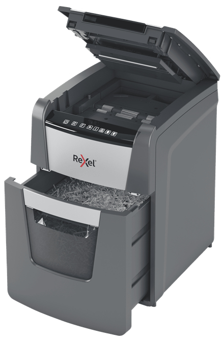 Rexel AutoFeed+ 90X papirmakulator Krydsmakulering 55 dB Sort, Grå