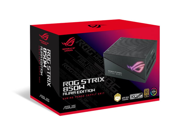 ASUS ROG Strix 850W Gold Aura Edition enhed til strømforsyning 20+4 pin ATX ATX Sort