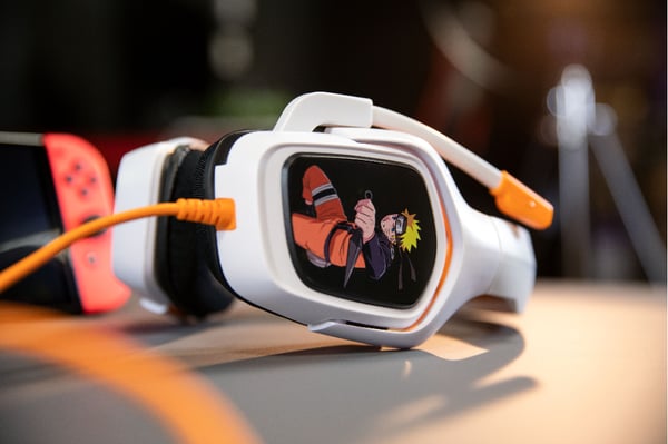 Konix Naruto 80381117963 hörlur och headset Kabel Huvudband Spela Svart, Vit, Gul
