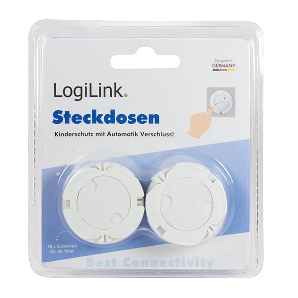 LogiLink EC3002 dækning af sokkel Hvid 10 stk