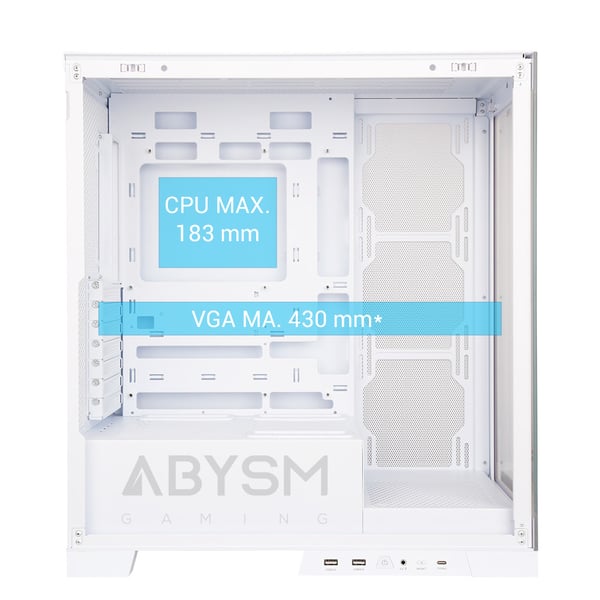 ABYSM Danube Sava H500 White Desktop Transparent, Hvid