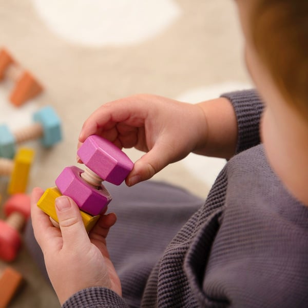 Tickit Rainbow Wooden Nuts & Bolts
