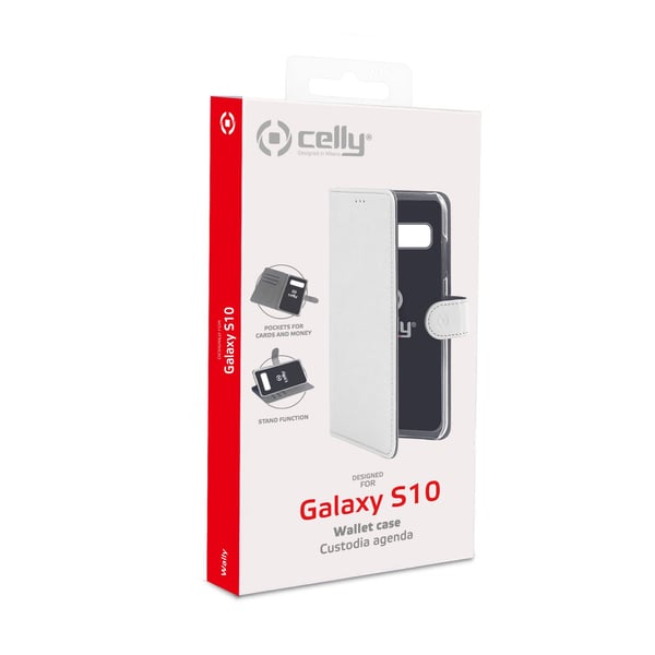 Celly Wally mobiltelefon etui 15,5 cm (6.1") Tegnebogsetui Hvid