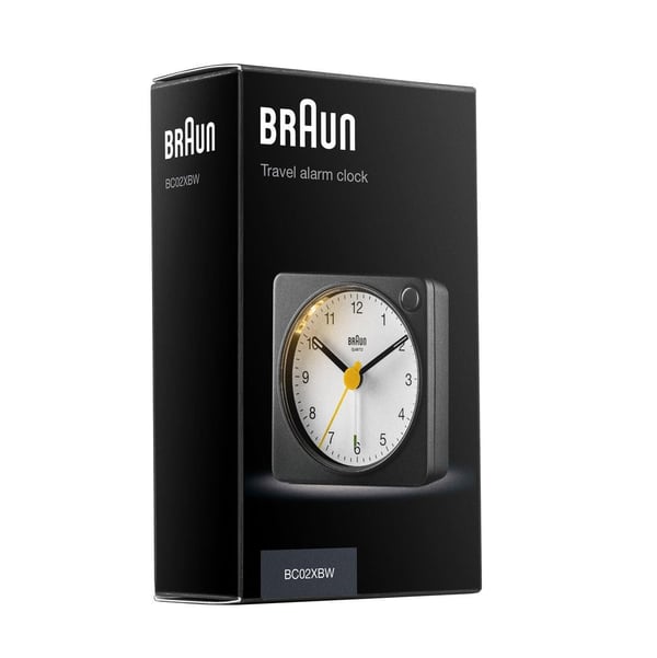Braun BC02XBW Quartz-väckarklocka Svart, Vit