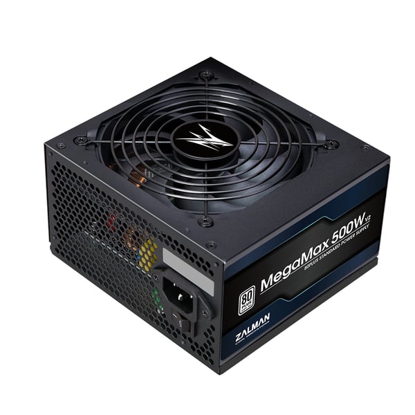 Zalman ZM500-TXII V2 MegaMax 80PLUS 230V EU STANDARD Certified high efficiency PCI-E strömförsörjningsenheter 500 W 20+4 pin ATX Svart