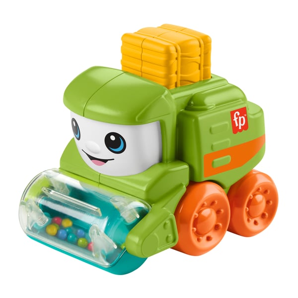 Fisher-Price Fisher-Price-legetøjskøretøj, der kan skubbes, med aktiviteter til finmotorikken for spædbørn, Design kan variere
