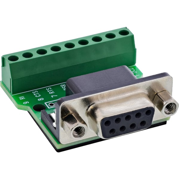 InLine 92501C kabelsamler Terminal block / D-Sub 9 Sort, Grøn InLine 92501C kabelsamler Terminal block / D-Sub 9 Sort, Grøn